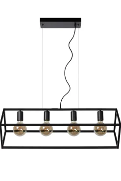 FABIAN - Hanglamp - 4xE27 - Zwart*Lucide Fashion