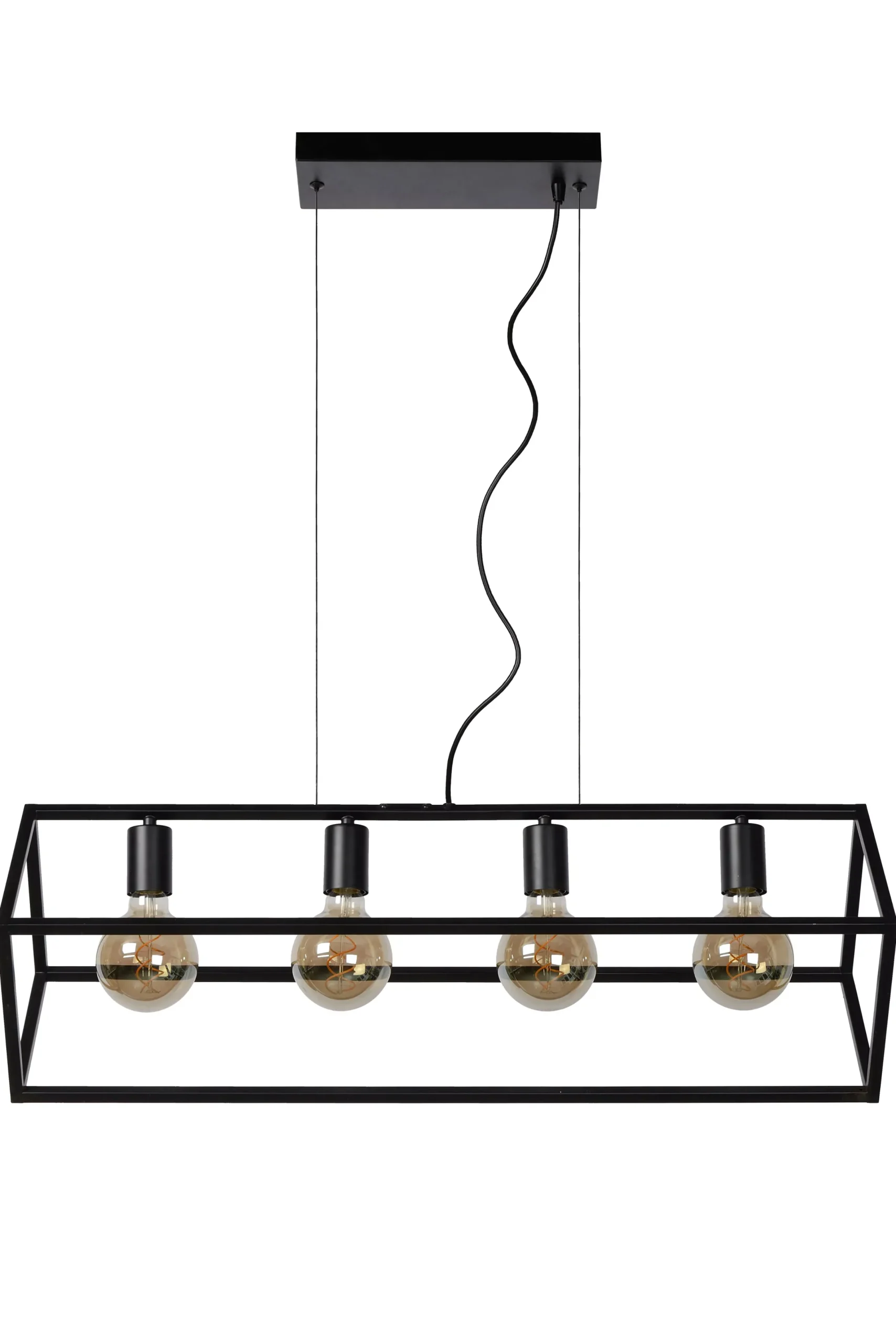 FABIAN - Hanglamp - 4xE27 - Zwart*Lucide Fashion