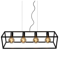 FABIAN - Hanglamp - 4xE27 - Zwart*Lucide Fashion
