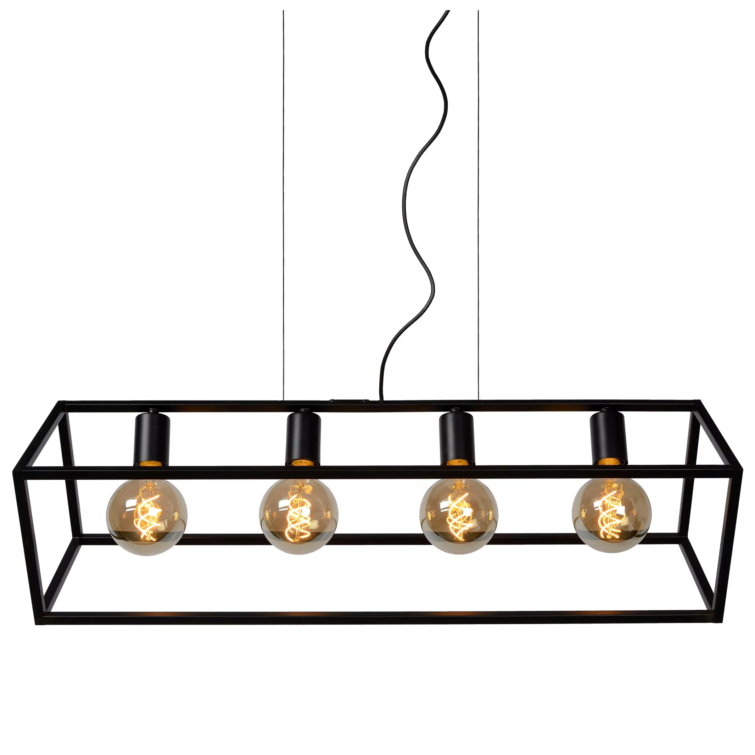 FABIAN - Hanglamp - 4xE27 - Zwart*Lucide Fashion