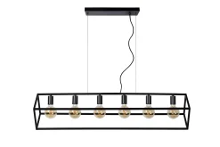 FABIAN - Hanglamp - 6xE27 - Zwart*Lucide Fashion