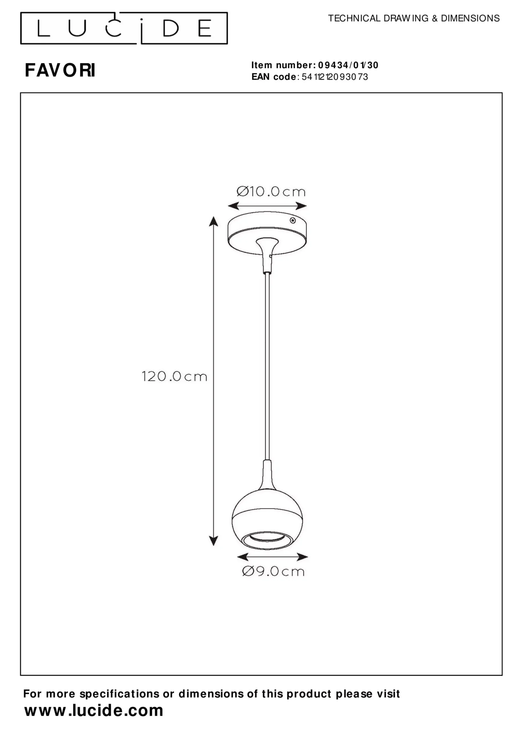 FAVORI - Hanglamp - Ø 9 cm - 1xGU10 - Zwart*Lucide Cheap