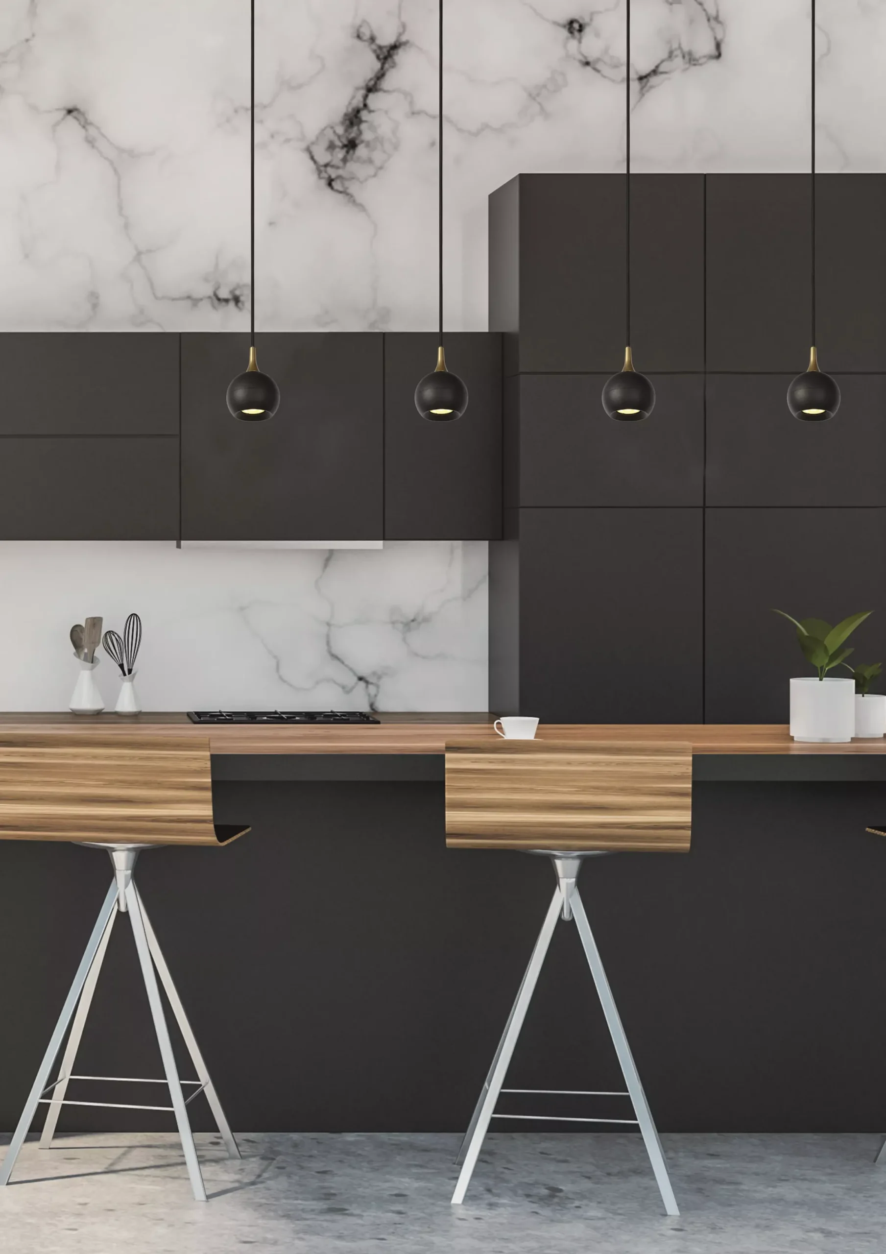 FAVORI - Hanglamp - 4xGU10 - Zwart*Lucide Shop