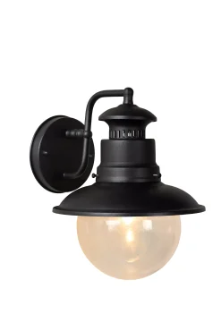 FIGO - Wandlamp Binnen/Buiten - Ø 21,5 cm - 1xE27 - IP44 - Zwart*Lucide Sale