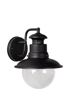 FIGO - Wandlamp Binnen/Buiten - Ø 21,5 cm - 1xE27 - IP44 - Zwart*Lucide Sale