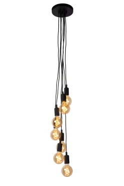 FIX - Hanglamp - 7xE27 - Zwart*Lucide Cheap