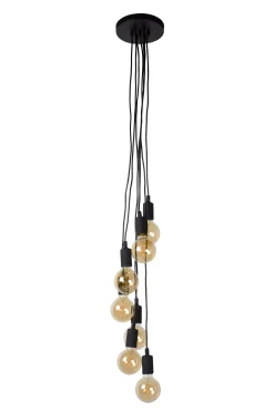 FIX - Hanglamp - 7xE27 - Zwart*Lucide Cheap