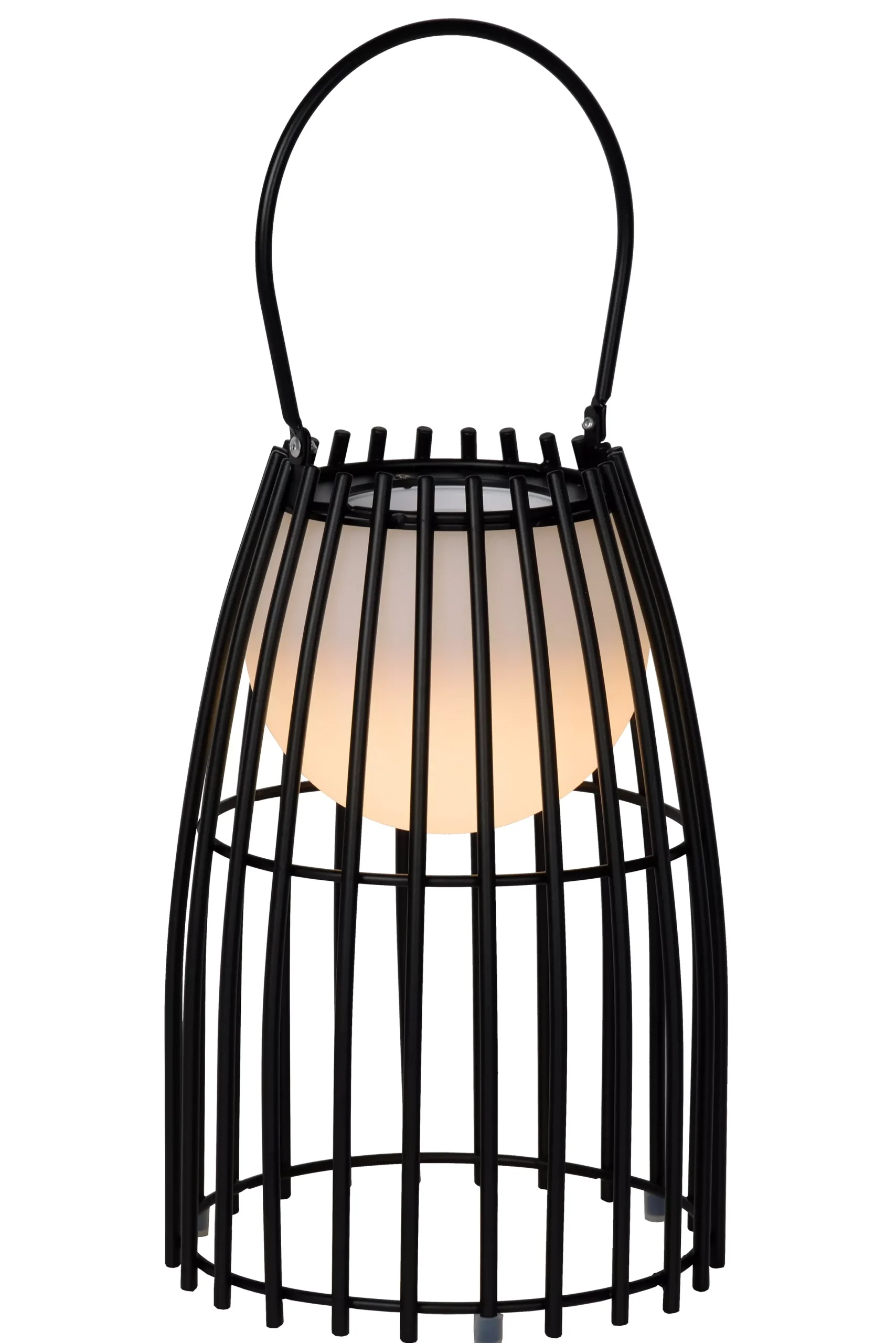 FJARA - Oplaadbare Tafellamp Binnen/Buiten - Accu/Batterij - Ø 17,5 cm - LED Dim to warm - 1x0,3W 2800K/3200K - IP44 - Zwart*Lucide Best