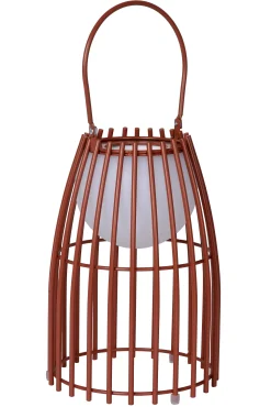 FJARA - Oplaadbare Tafellamp Binnen/Buiten - Accu/Batterij - Ø 17,5 cm - LED Dim to warm - 1x0,3W 2800K/3200K - IP44 - Roest bruin*Lucide New