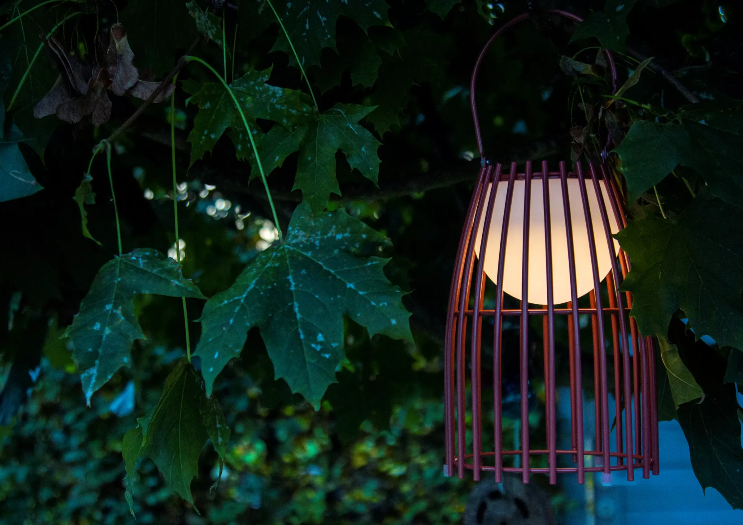 FJARA - Oplaadbare Tafellamp Binnen/Buiten - Accu/Batterij - Ø 17,5 cm - LED Dim to warm - 1x0,3W 2800K/3200K - IP44 - Roest bruin*Lucide New