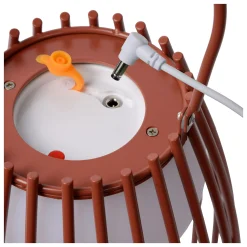 FJARA - Oplaadbare Tafellamp Binnen/Buiten - Accu/Batterij - Ø 17,5 cm - LED Dim to warm - 1x0,3W 2800K/3200K - IP44 - Roest bruin*Lucide New