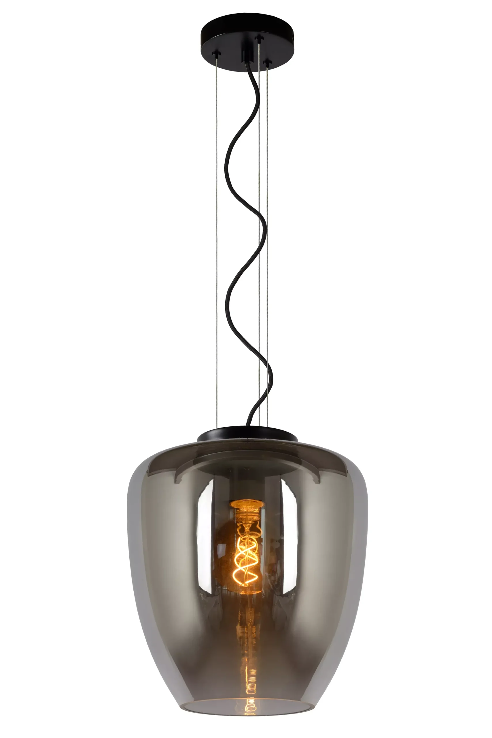 FLORIEN - Hanglamp - Ø 28 cm - 1xE27 - Fumé*Lucide Clearance