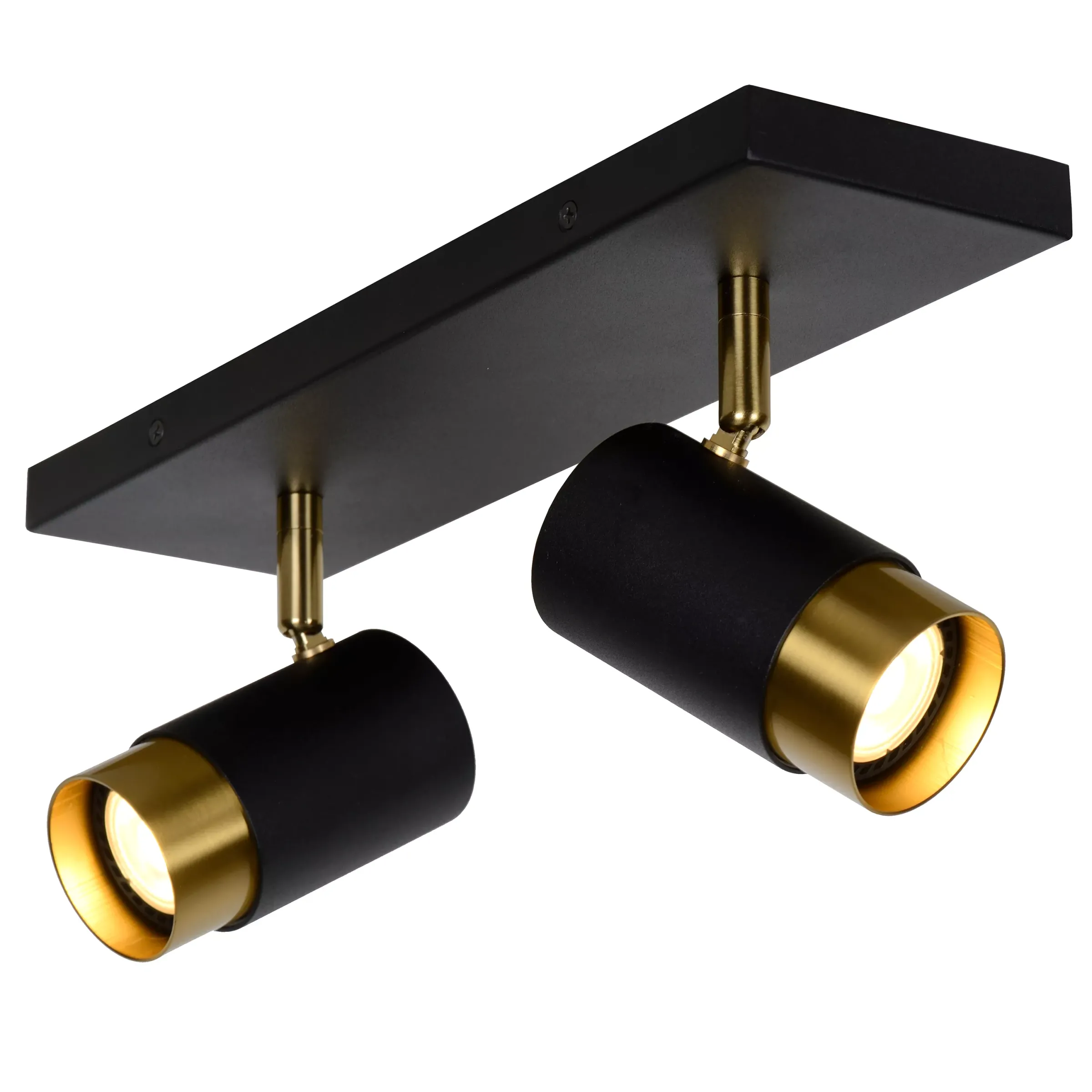 FLORIS - Plafondspot - 2xGU10 - Zwart*Lucide Sale
