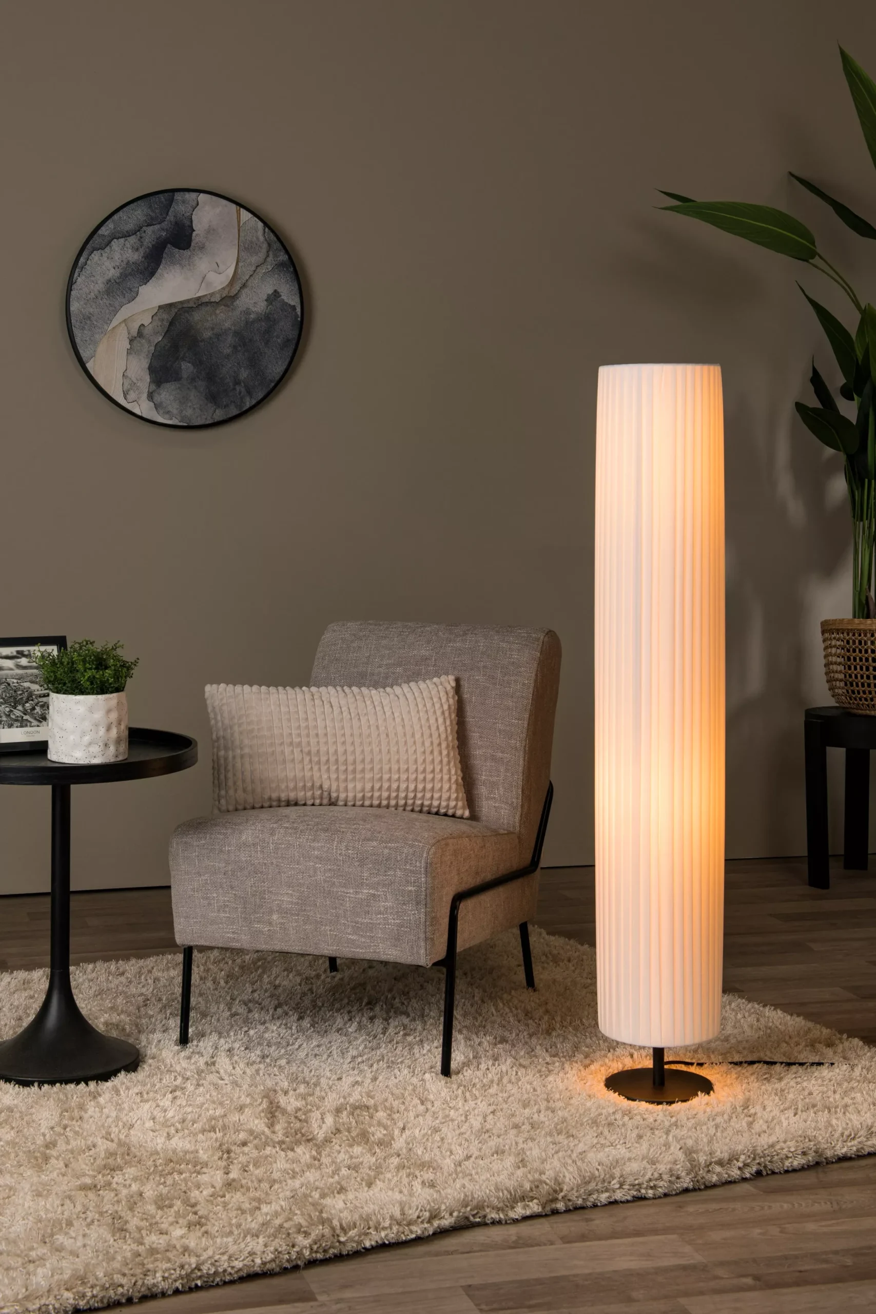 FOLD - Vloerlamp - Ø 20 cm - 2xE27 - Wit*Lucide Discount