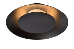 FOSKAL - Plafonnière - Ø 21,5 cm - LED - 1x6W 2700K - Zwart*Lucide Shop