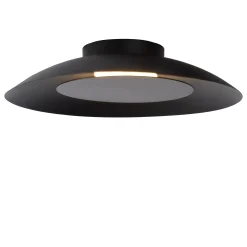 FOSKAL - Plafonnière - Ø 34,5 cm - LED - 1x12W 2700K - Zwart*Lucide Outlet