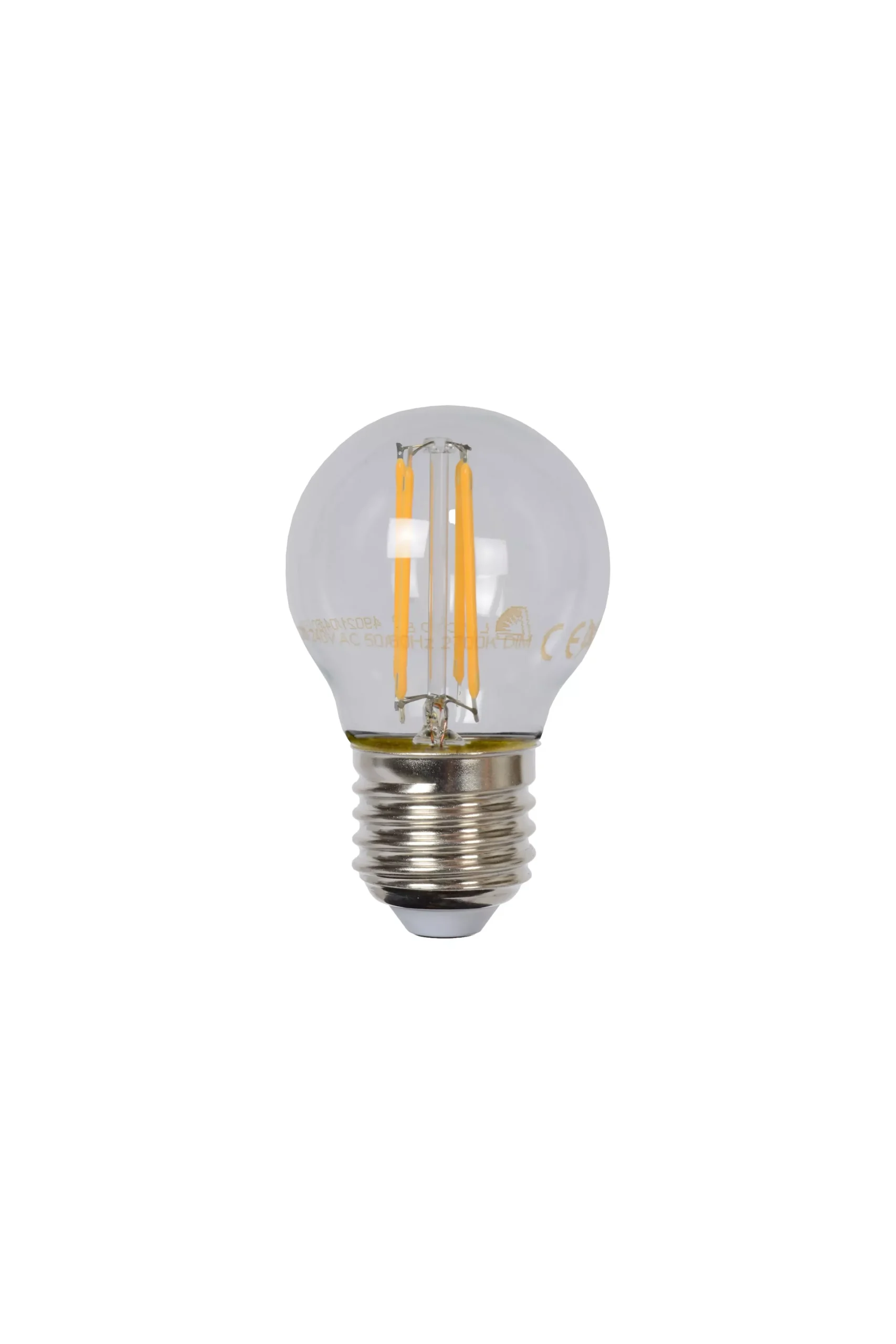 G45 - Filament lamp - Ø 4,5 cm - LED Dimb. - E27 - 1x4W 2700K - Transparant*Lucide Best Sale