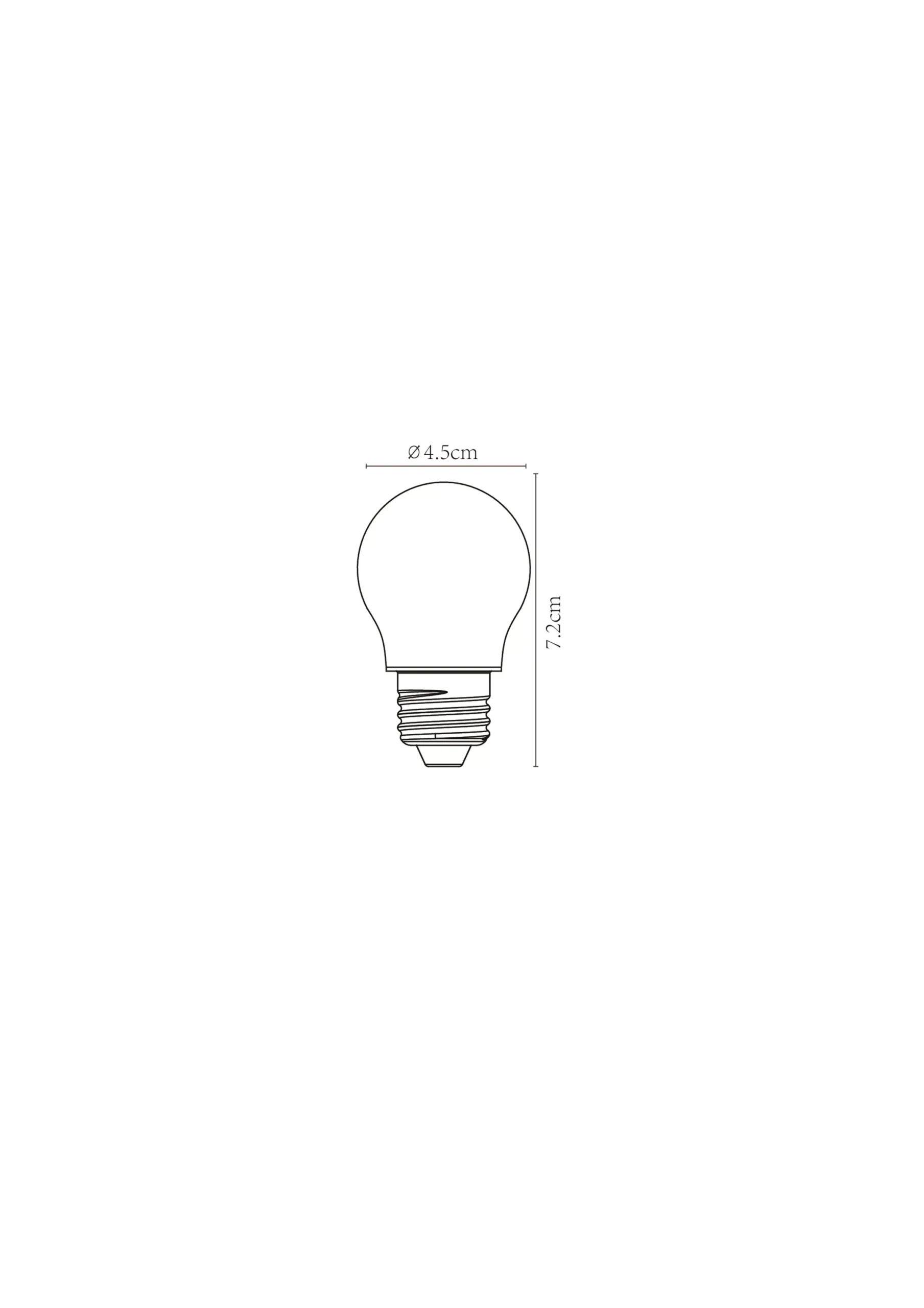 G45 - Filament lamp - Ø 4,5 cm - LED Dimb. - E27 - 1x4W 2700K - Transparant*Lucide Best Sale