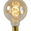 G95 - Filament lamp - Ø 9,5 cm - LED Dimb. - E27 - 1x4,9W 2200K - Amber*Lucide Shop