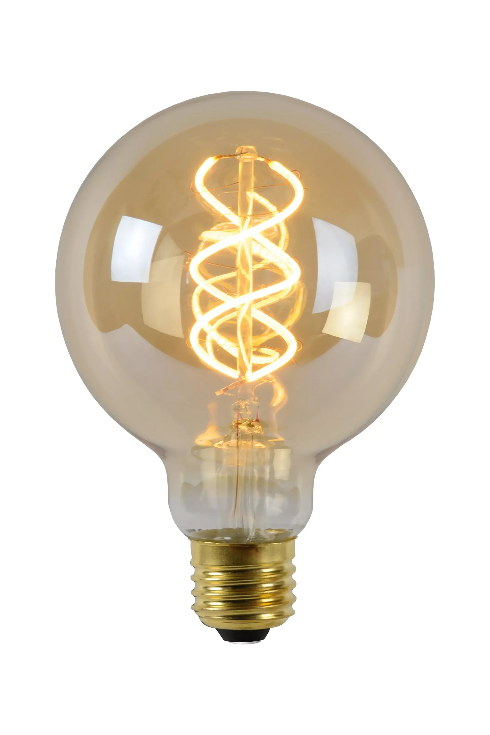 G95 - Filament lamp - Ø 9,5 cm - LED Dimb. - E27 - 1x4,9W 2200K - Amber*Lucide Shop