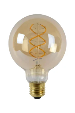G95 - Filament lamp - Ø 9,5 cm - LED Dimb. - E27 - 1x4,9W 2200K - Amber*Lucide Shop