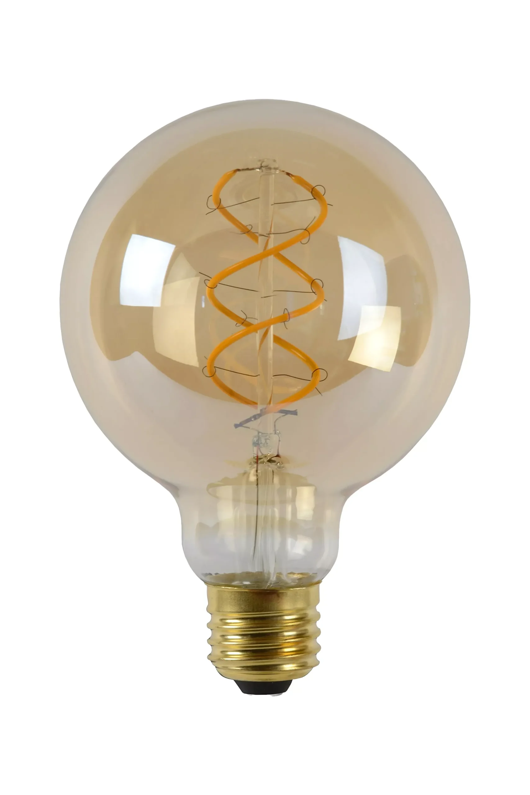 G95 - Filament lamp - Ø 9,5 cm - LED Dimb. - E27 - 1x4,9W 2200K - Amber*Lucide Shop