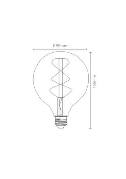 G95 - Filament lamp - Ø 9,5 cm - LED Dimb. - E27 - 1x4,9W 2200K - Amber*Lucide Shop
