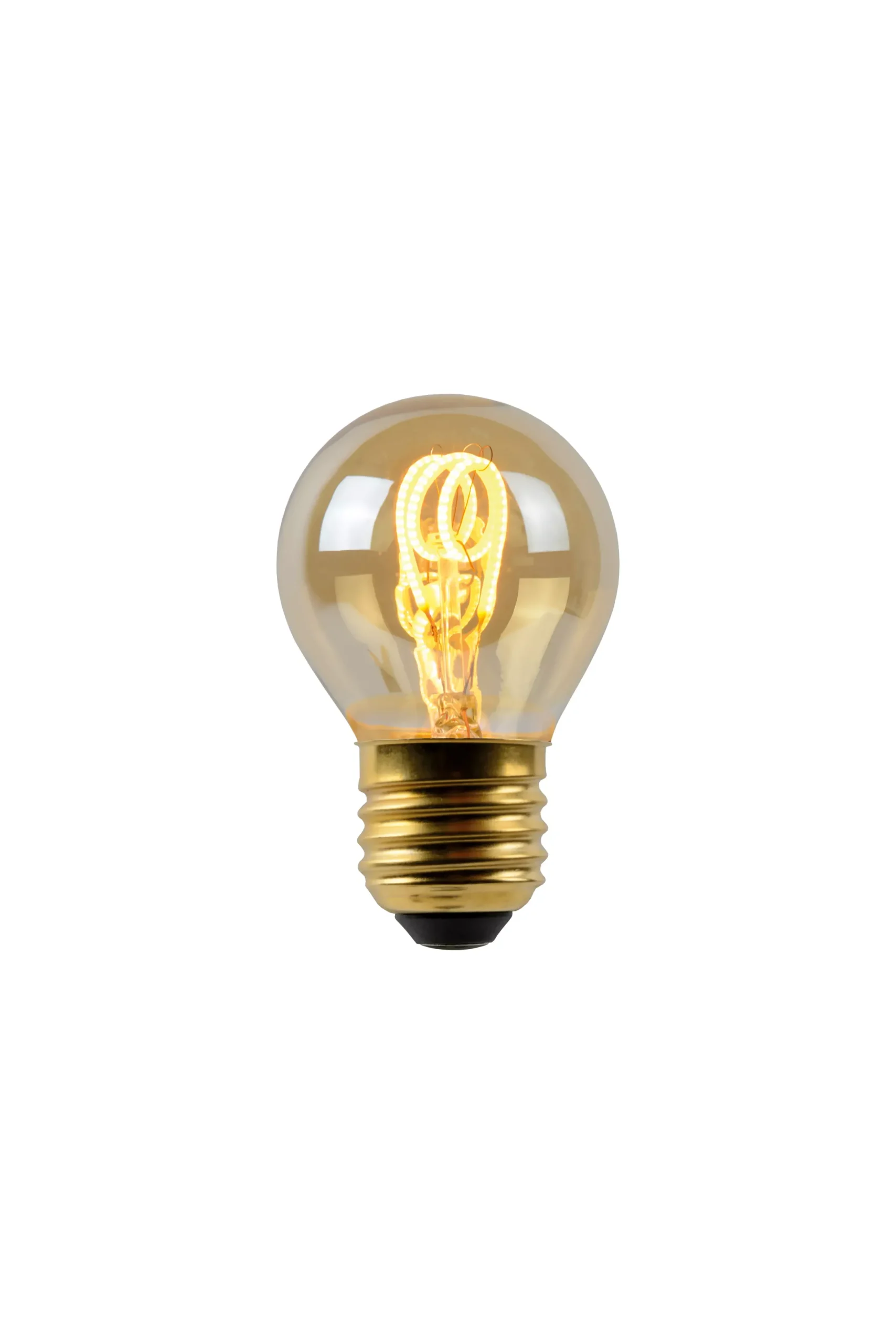 G45 - Filament lamp - Ø 4,5 cm - LED Dimb. - E27 - 1x3W 2200K - Amber*Lucide Best