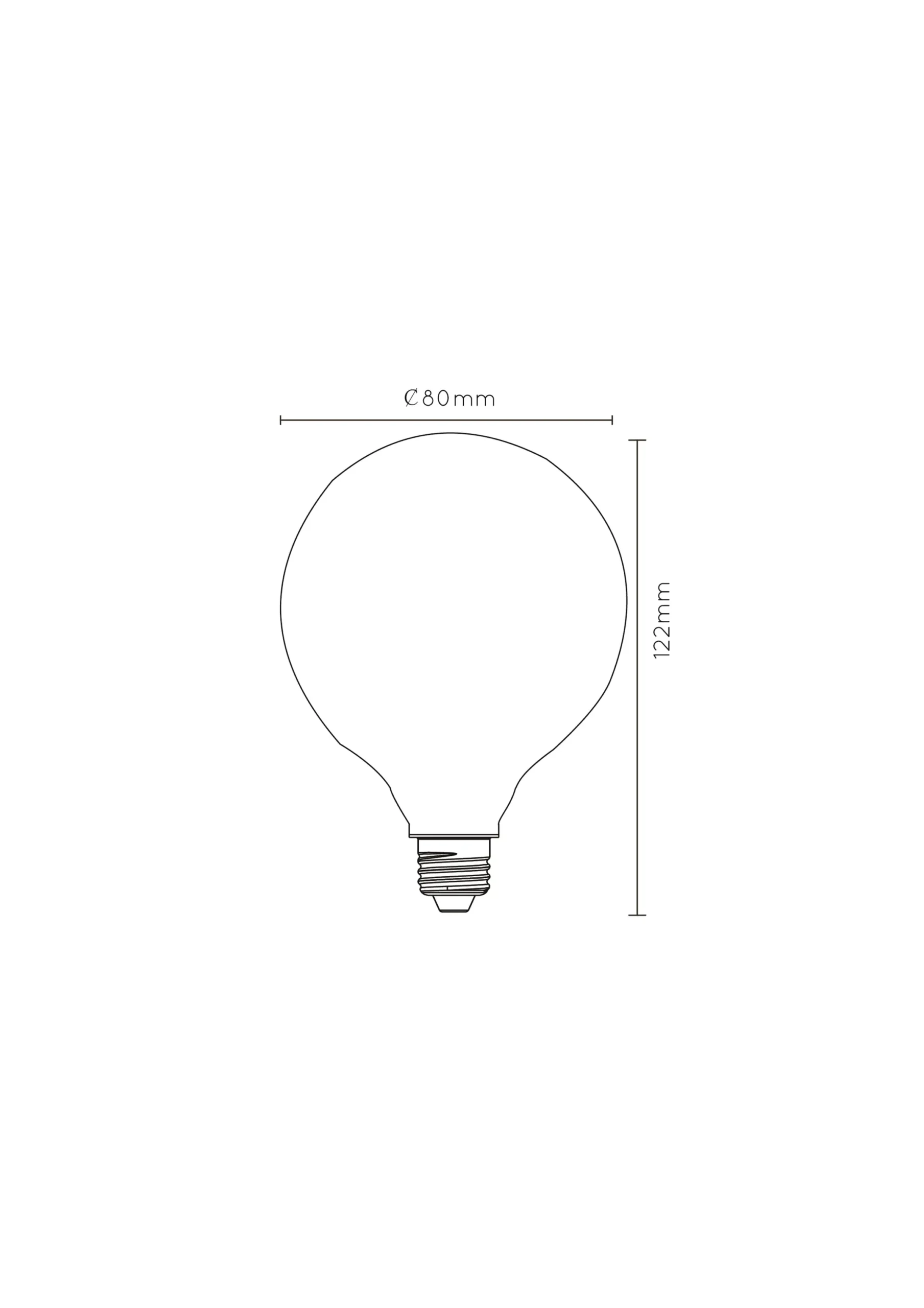 G80 - Filament lamp - Ø 8 cm - LED Dimb. - E27 - 1x4,9W 2700K - Opaal*Lucide Flash Sale