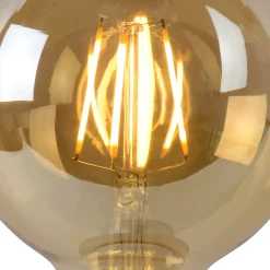G95 - Filament lamp - Ø 9,5 cm - LED Dimb. - E27 - 1x5W 2700K - Amber*Lucide Best