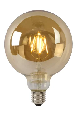 G125 - Filament lamp - Ø 12,5 cm - LED Dimb. - E27 - 1x8W 2700K - Amber*Lucide Store
