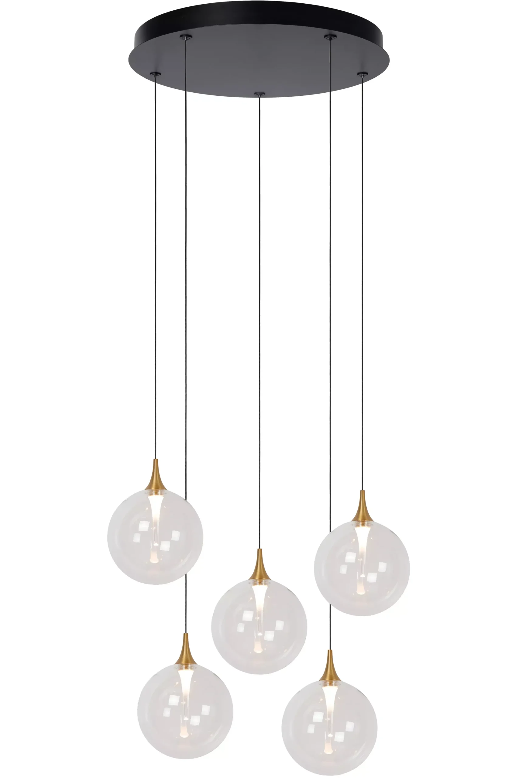 GISELA - Hanglamp - Ø 48 cm - LED Dimb. - 5x3,8W 2700K - Transparant*Lucide Fashion