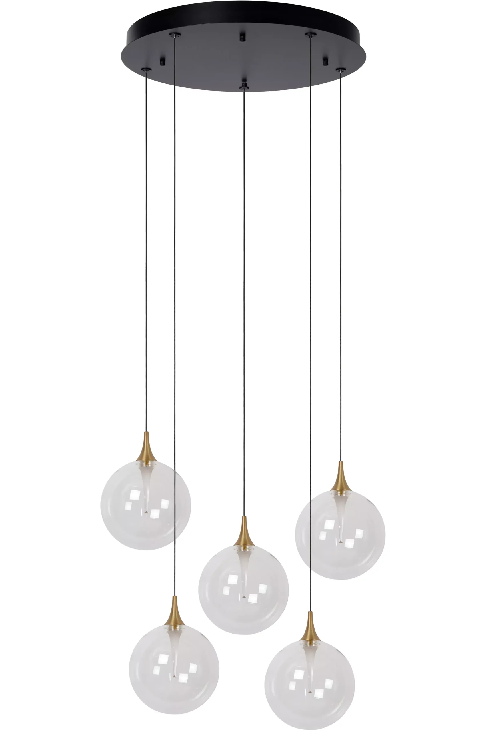 GISELA - Hanglamp - Ø 48 cm - LED Dimb. - 5x3,8W 2700K - Transparant*Lucide Fashion