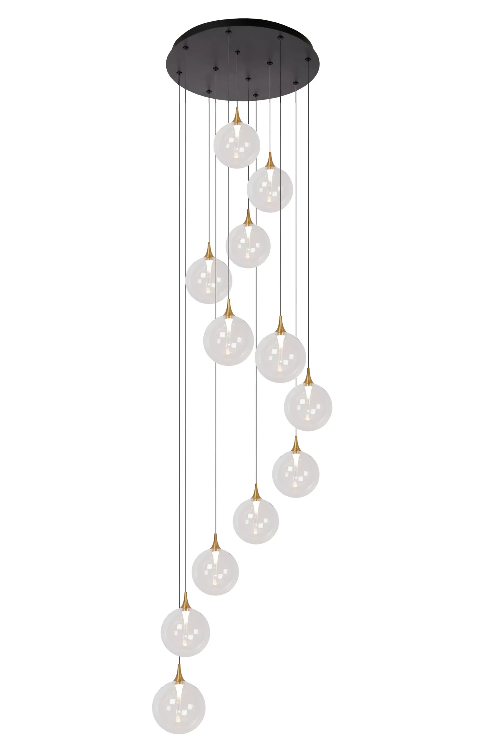 GISELA - Hanglamp - Ø 61 cm - LED Dimb. - 12x3,5W 2700K - Transparant*Lucide Hot