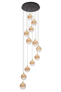 GISELA - Hanglamp - Ø 61 cm - LED Dimb. - 12x3,5W 2700K - Amber*Lucide Hot
