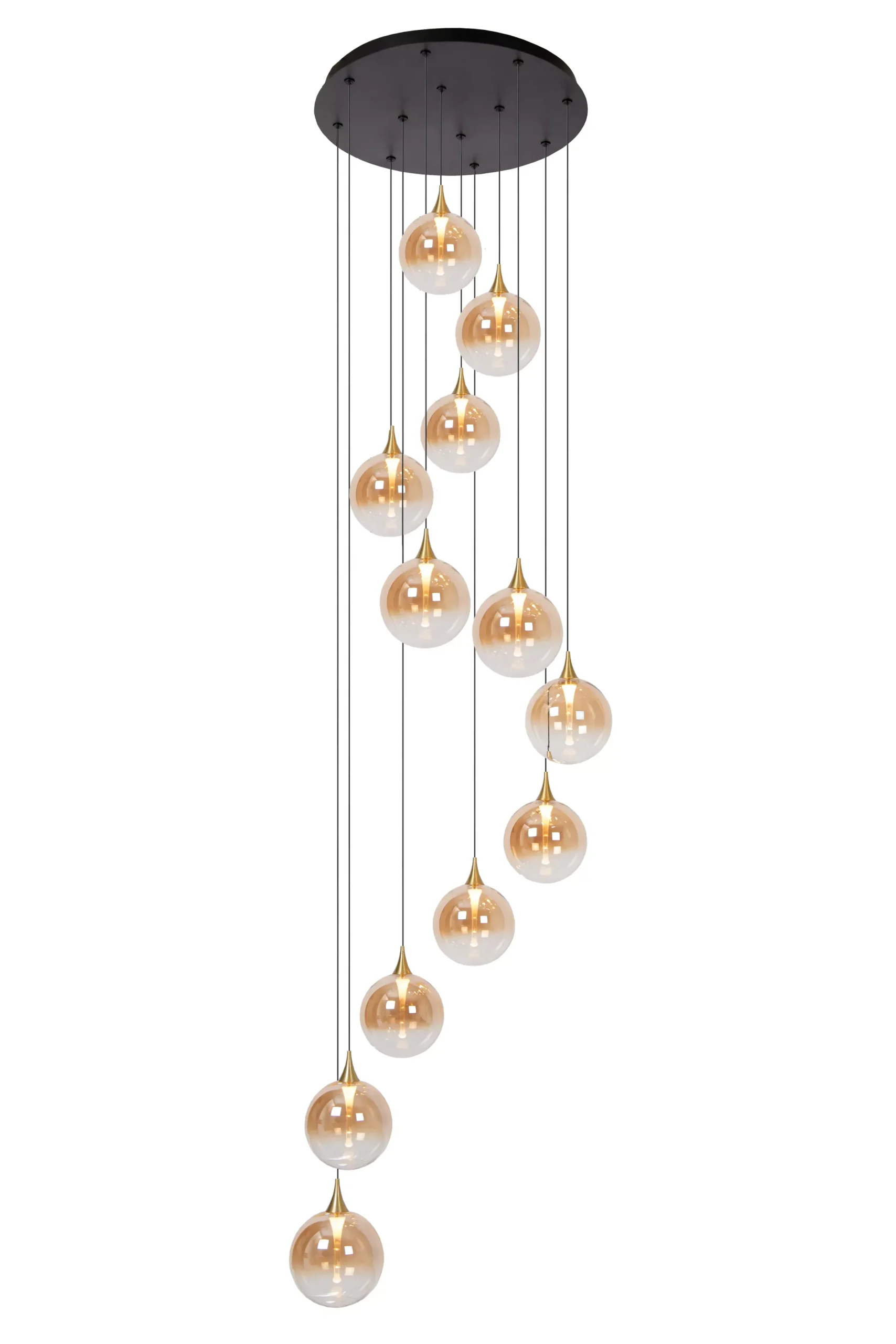 GISELA - Hanglamp - Ø 61 cm - LED Dimb. - 12x3,5W 2700K - Amber*Lucide Hot