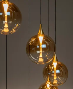 GISELA - Hanglamp - Ø 61 cm - LED Dimb. - 12x3,5W 2700K - Amber*Lucide Hot