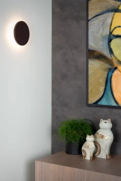 GLIMPSE - Wandlamp - Ø 14 cm - LED - 1x5W 2700K - Bruin*Lucide Online