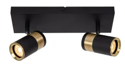 GORIK - Plafondspot - 2xGU10 - Zwart*Lucide Discount