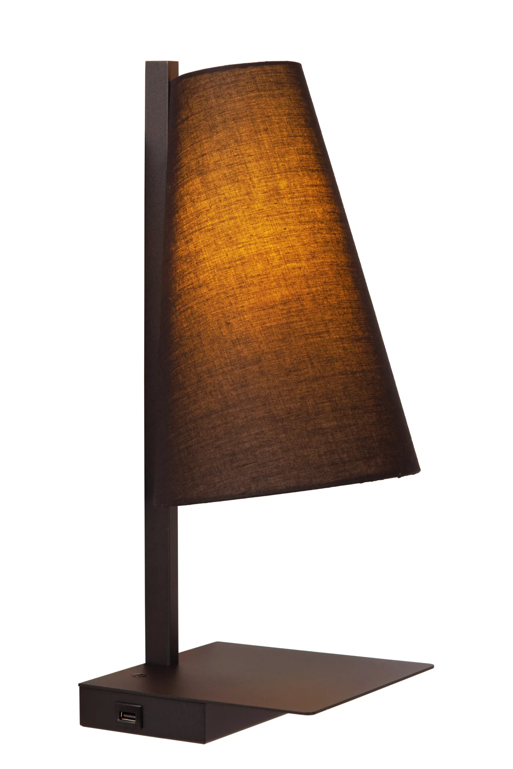 GREGORY - Bedlamp / Wandlamp - 1xE27 - Met USB oplaadpunt - Zwart*Lucide Flash Sale