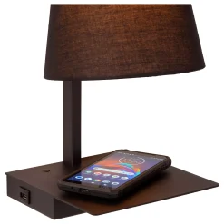 GREGORY - Bedlamp / Wandlamp - 1xE27 - Met USB oplaadpunt - Zwart*Lucide Flash Sale