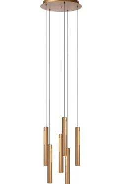 GRIFFITH - Hanglamp - Ø 38 cm - LED Dimb. - CCT - 6x6W 2700K/4000K - Brons*Lucide New