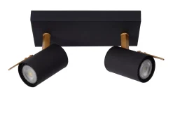 GRONY - Plafondspot - LED Dim to warm - GU10 - 2x5W 2200K/3000K - Zwart*Lucide Flash Sale