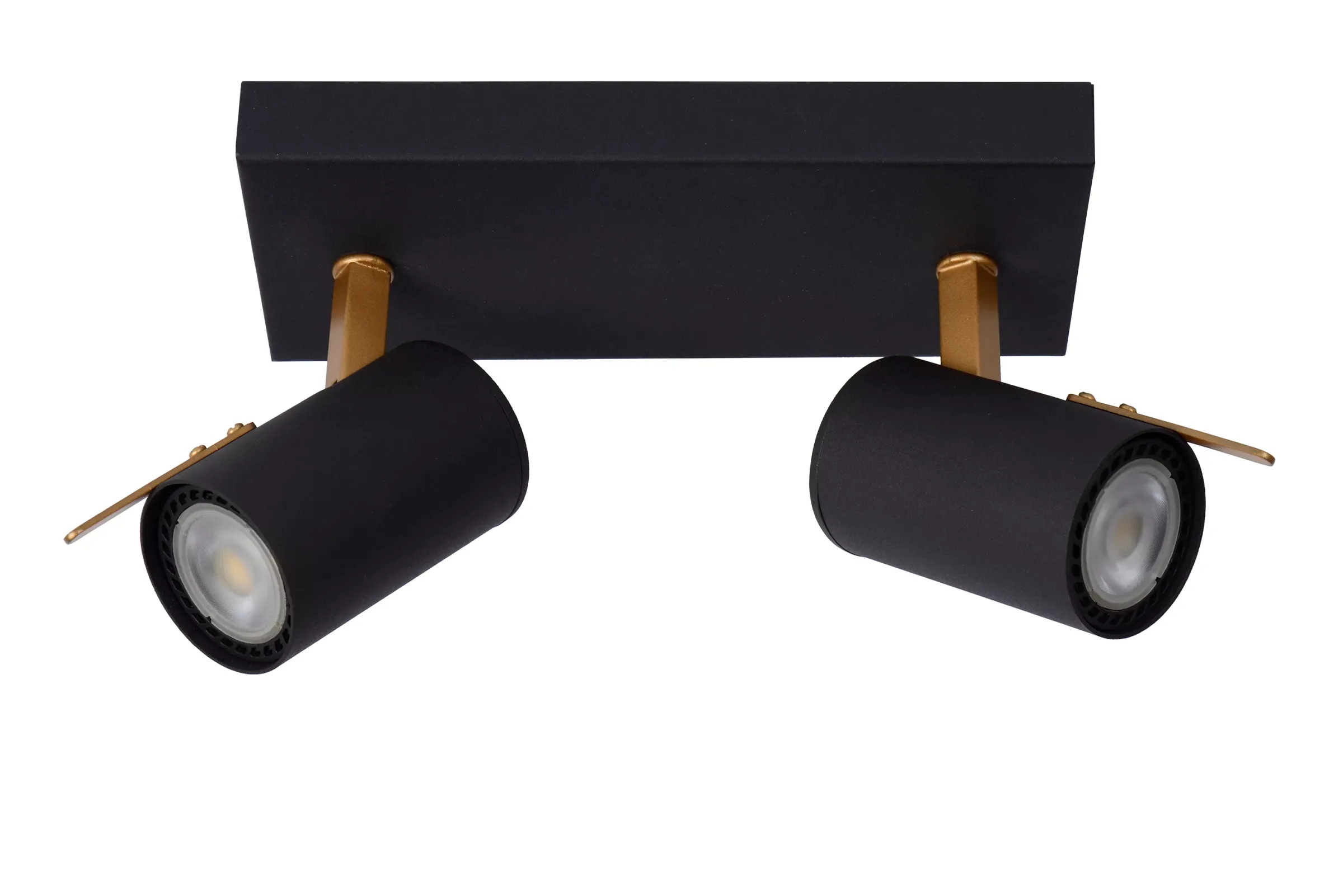 GRONY - Plafondspot - LED Dim to warm - GU10 - 2x5W 2200K/3000K - Zwart*Lucide Flash Sale