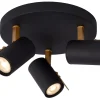 GRONY - Plafondspot - LED Dim to warm - GU10 - 3x5W 2200K/3000K - Zwart*Lucide Cheap