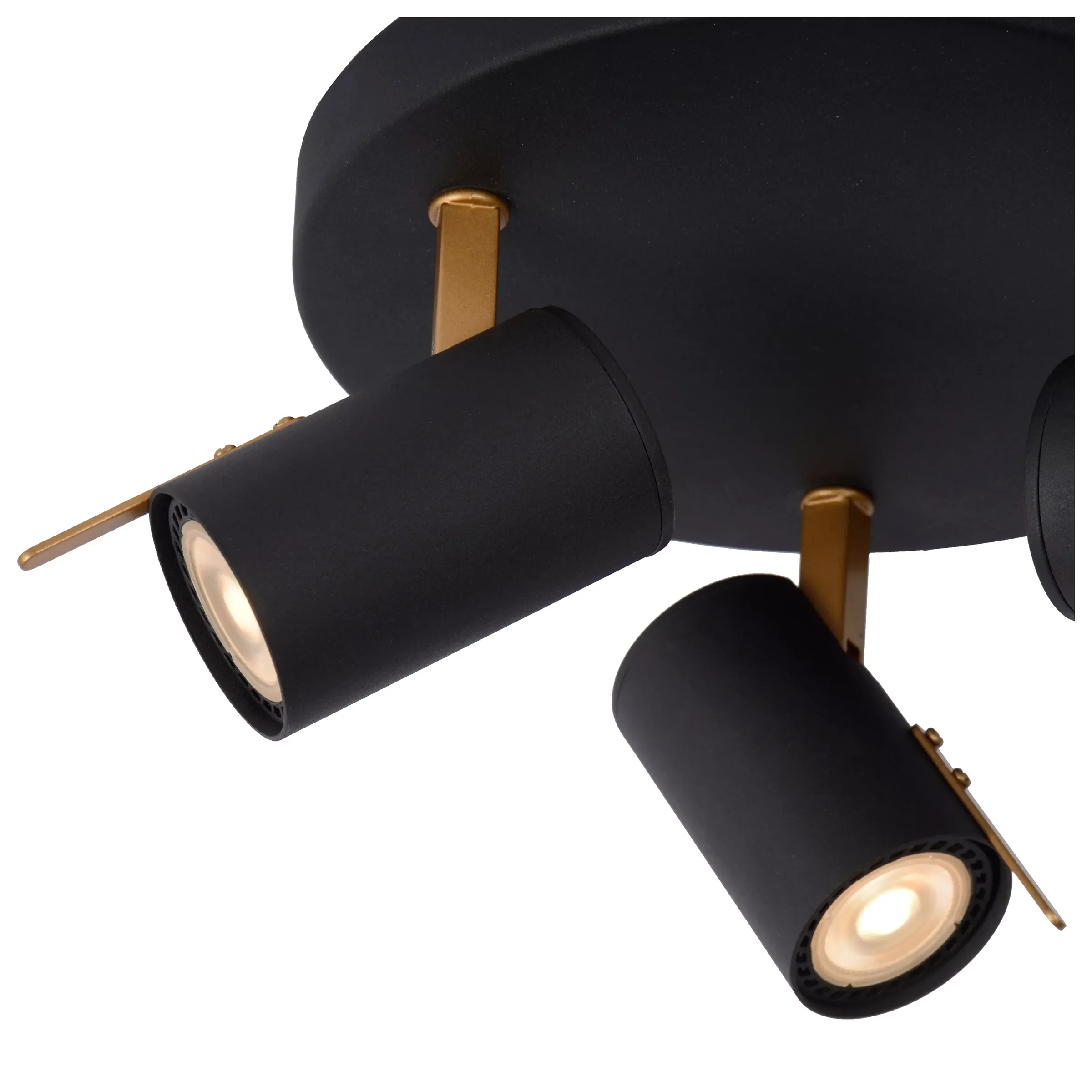 GRONY - Plafondspot - LED Dim to warm - GU10 - 3x5W 2200K/3000K - Zwart*Lucide Cheap