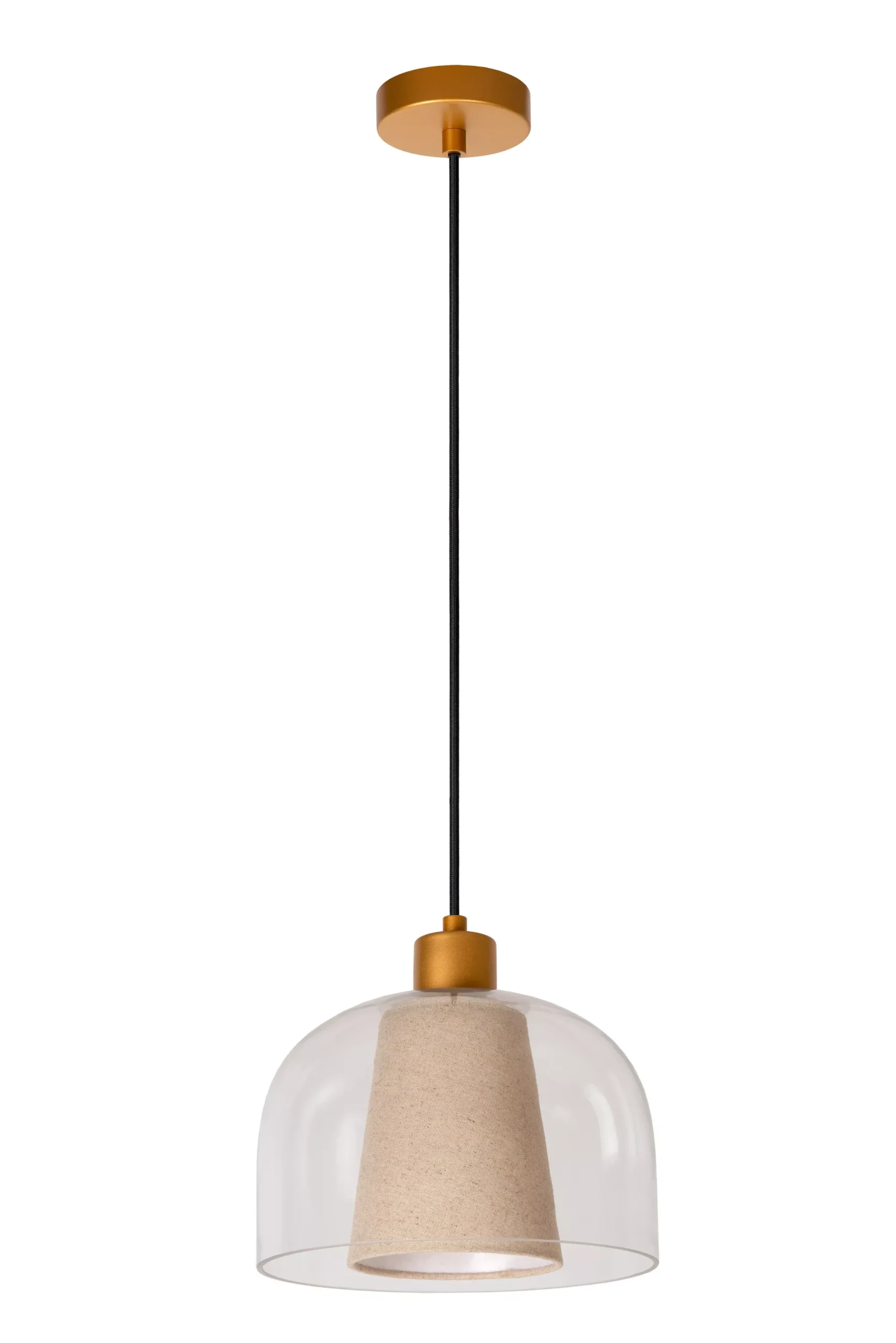 GUNHILD - Hanglamp - Ø 24 cm - 1xE27 - Transparant*Lucide Discount