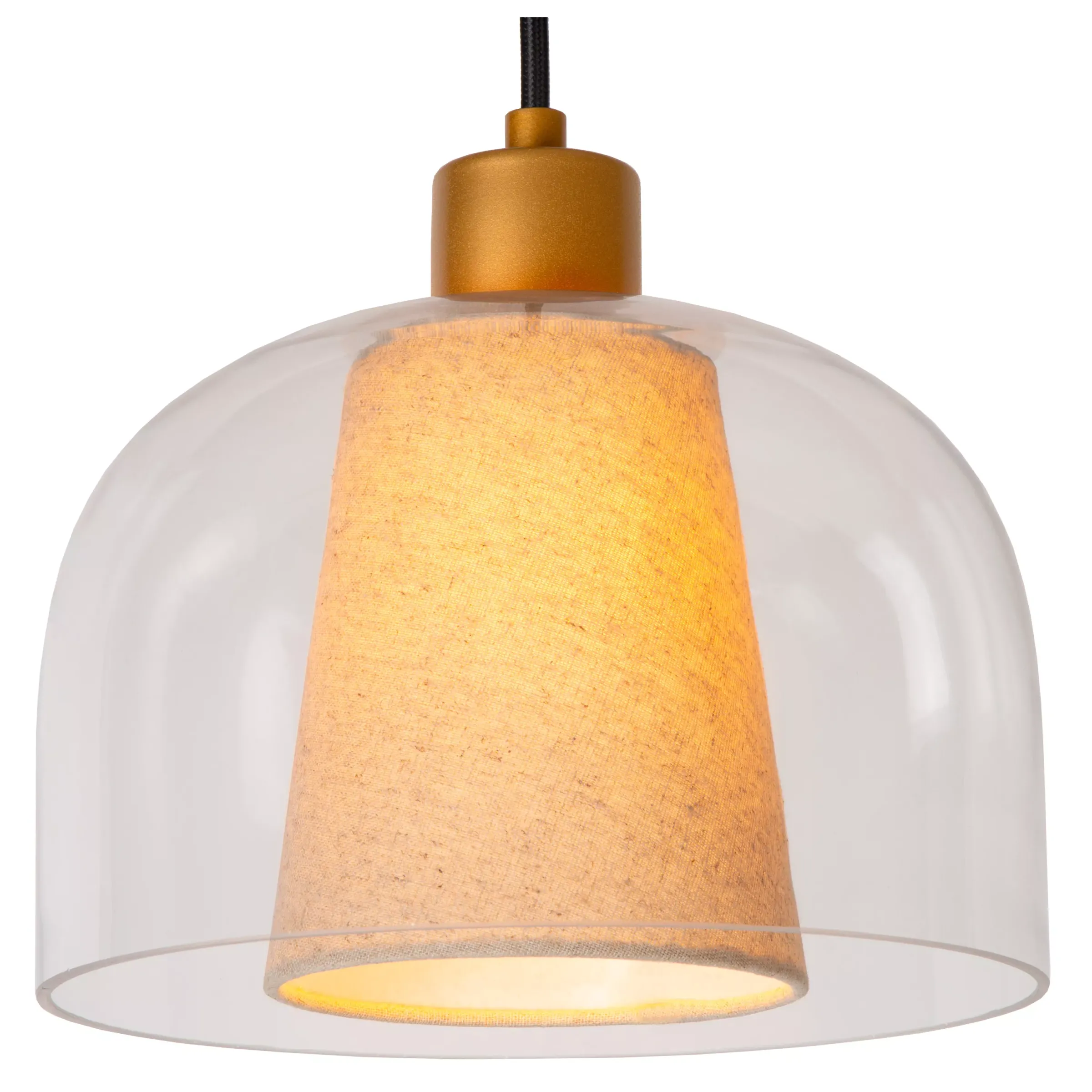 GUNHILD - Hanglamp - Ø 24 cm - 1xE27 - Transparant*Lucide Discount