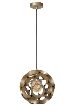 HANNELORE - Hanglamp - Ø 30 cm - 1xE27 - Mat Goud / Messing*Lucide Cheap