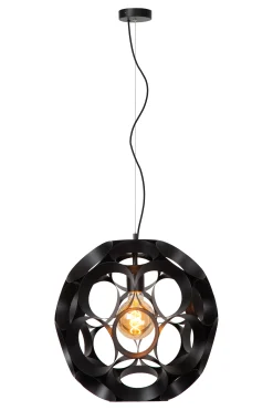 HANNELORE - Hanglamp - Ø 40 cm - 1xE27 - Zwart*Lucide Online
